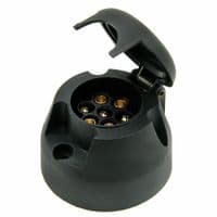 7 PIN 12N TOWBAR SOCKET TOW BAR ELECTRICS CARAVAN TRAILER PLASTIC