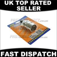 ALUMINIUM TRAILER PLUG N TYPE 12 V 7 PIN SOCKET CARAVAN TRAILER METAL