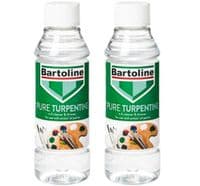 BARTOLINE PURE TURPENTINE OIL BASED PAINT CLEANER AND THINNERS 250ML 2x PACK