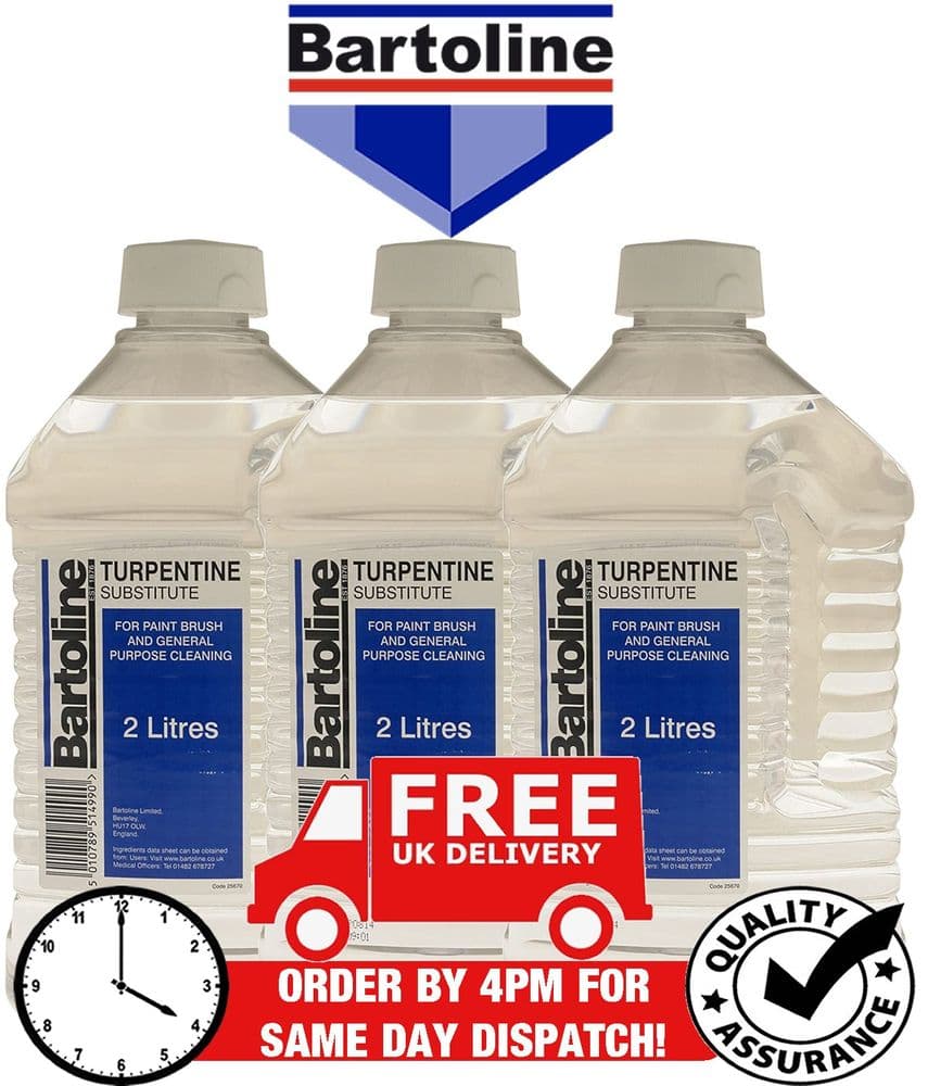 BARTOLINE TURPENTINE SUBSTITUTE WHITE SPIRIT PAINT CLEANING TURPS BRUSH