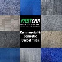 CARPET TILES 50 x 50cm 5m2 HEAVY DUTY OFFICE RETAIL SHOP FLOORING GREY BLUE