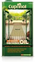 CUPRINOL NATURAL DECKING OIL UV GUARD WOOD PROTECTION RESTORE WOOD 5L LITRE