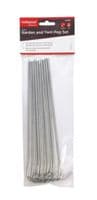 Garden Tent Peg Set 10pc Camping Tent Outdoor Hiking Galvanised Heavy Duty