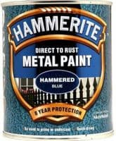 HAMMERITE HAMMERED BLUE DIRECT TO RUST METAL PAINT 750ML