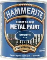 HAMMERITE SMOOTH BLUE DIRECT TO RUST QUICK DRYING METAL PAINT 750ML