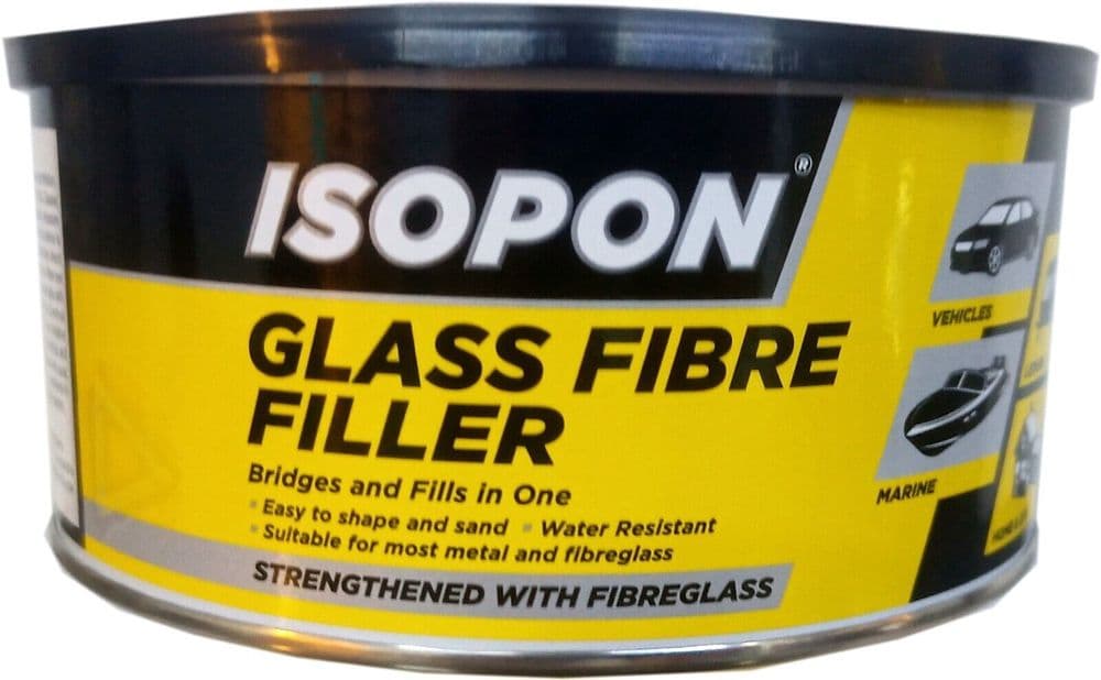 Isopon Glass Fibre Filler Bridging Filling Hole Repair Car Caravan DIY