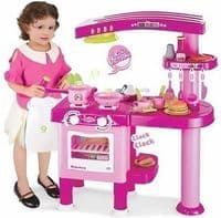 Plastic Children Kids Kitchen Cooking Toy Portable Girls Cooker Play Set Gift