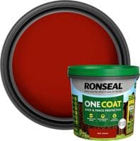 Ronseal Red Cedar Fence Shed Wood Paint Protector One Coat Stain Garden 5L Litre