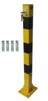 SQUARE FOLDING BOLT DOWN SECURITY CAR PARKING POST BOLLARD ENTRANCE DRIVEWAY