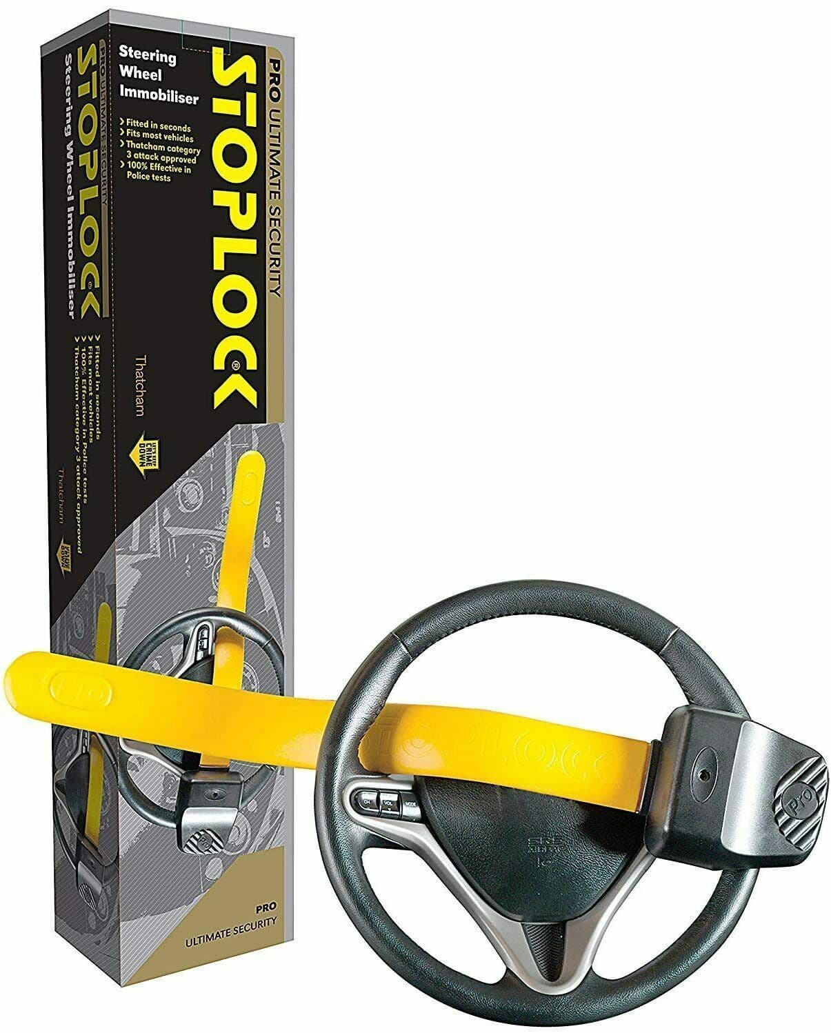 STOPLOCK PROFESSIONAL STEERING WHEEL IMMOBILISER LOCK SECURITY ANTITHEFT CLAMP