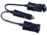 STREETWIZE 12V TWIN CAR CIGARETTE LIGHTER EXTENSION SOCKET/ADAPTOR