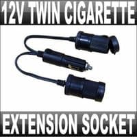 STREETWIZE TWIN 12V CIGARETTE LIGHTER EXTENSION SOCKET