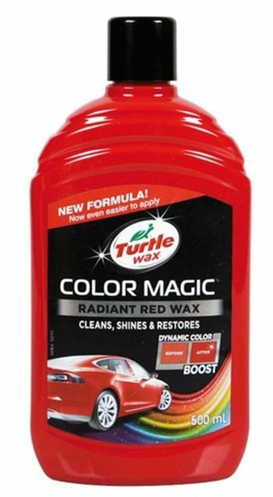 TURTLE WAX RADIANT RED WAX COLOUR MAGIC POLISH CAR VAN 500ml