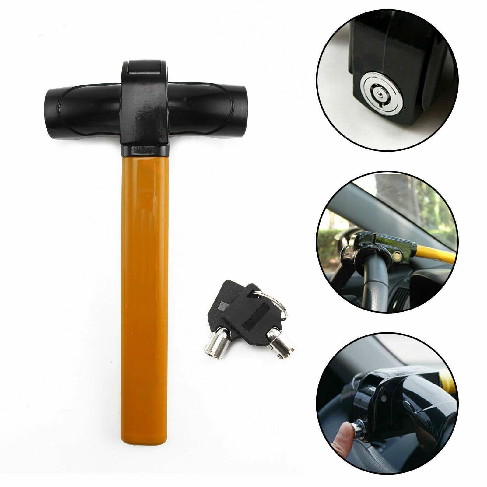 Universal Heavy Duty Steering Wheel Lock Anti Theft Rotary Security
