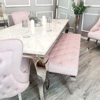 1.6m Valentino Dining Table  2 Cheshire Chairs With Bench