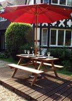 100% Solid wood Six Seater Picnic Table