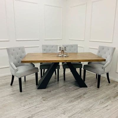 Aksel Scandinavian 1.8m Dining Table With Chairs
