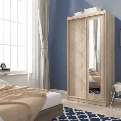 Alaskan Wardrobe 100cm/150cm/200cm Oak Sliding 2 door