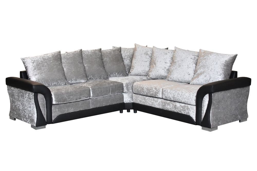 Balor Crushed Velvet Corner Sofa