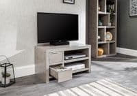 BLOC 2 DRAWER TV UNIT CONCRETE