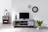 BOSTON 2 DOOR TV UNIT GREY