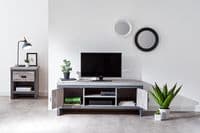 BOSTON 2 DOOR TV UNIT GREY