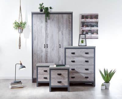 BOSTON 4 PIECE BEDROOM SET GREY