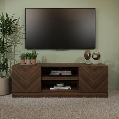 CATANIA 2 DOOR TV UNIT ROYAL WALNUT