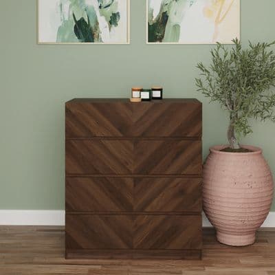 CATANIA 4 DRAWER CHEST ROYAL WALNUT