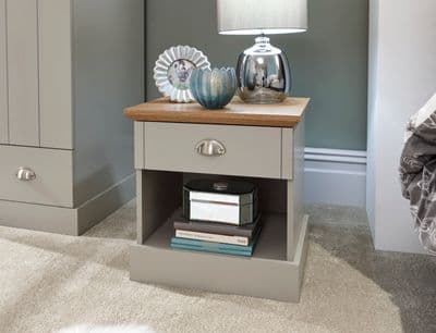 KENDAL 1 DRAWER BEDSIDE GREY