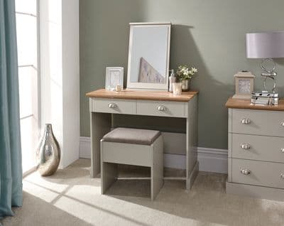 KENDAL DRESSING TABLE WITH STOOL GREY