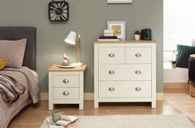 LANCASTER 2+2 DRAWER CHEST CREAM