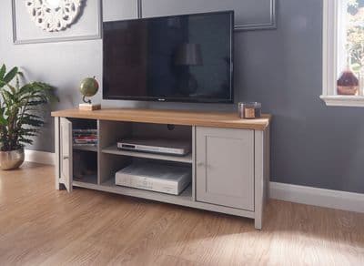 LANCASTER LARGE TV CABINET GREY