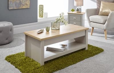 LANCASTER LIFT UP COFFEE TABLE GREY