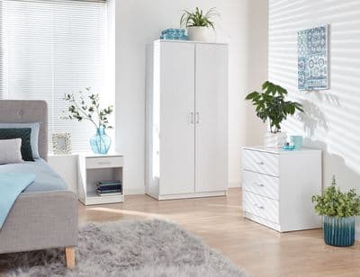 PANAMA 3PCE BEDROOM SET WHITE