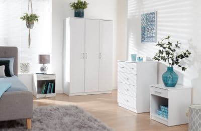 PANAMA 4PCE BEDROOM SET WHITE