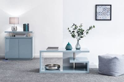 POLAR HIGH GLOSS LED COFFEE TABLE GREY