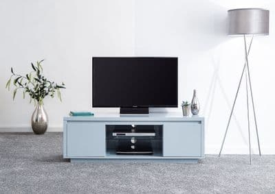 POLAR HIGH GLOSS LED LARGE TV UNIT GREY