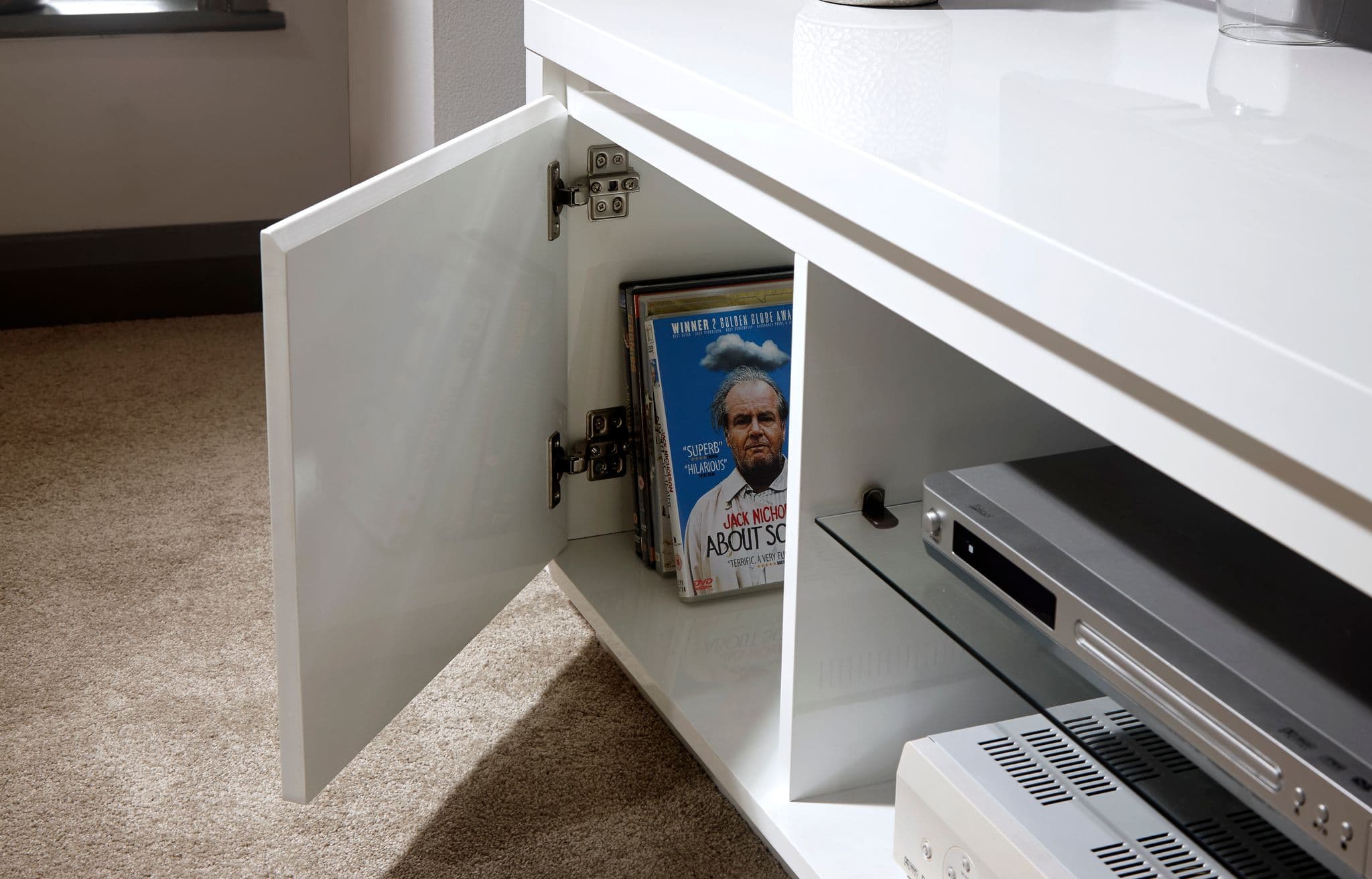 POLAR HIGH GLOSS LED TV UNIT WHITE