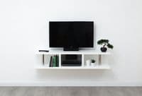 POLAR HIGH GLOSS WALL MOUNTED LED TV UNIT WHITE
