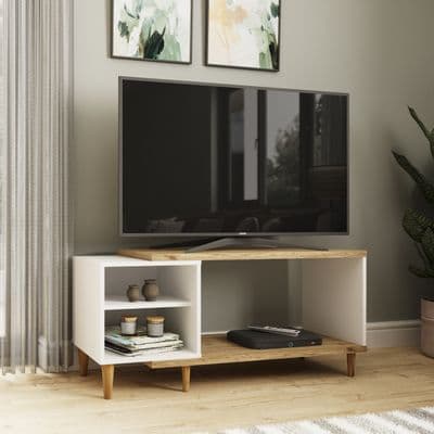 PRESTO TV UNIT VIENNA OAK/WHITE
