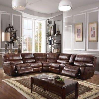Ravello Brown Electric Recliner Corner Sofa