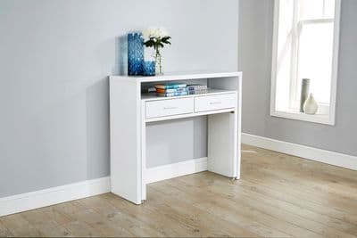REGIS EXTENDING CONSOLE TABLE WHITE