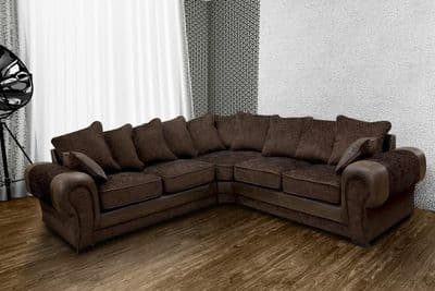 Tanny Corner Sofa Brown