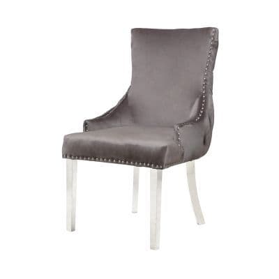 Tufted Back Dining Chair With Steel Legs
