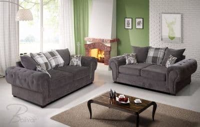 Venezia 3+2 Graphite Large Sofa Set