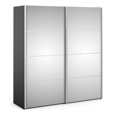 Verona Sliding Wardrobe 180cm  - 2 Shelves (Mirror)