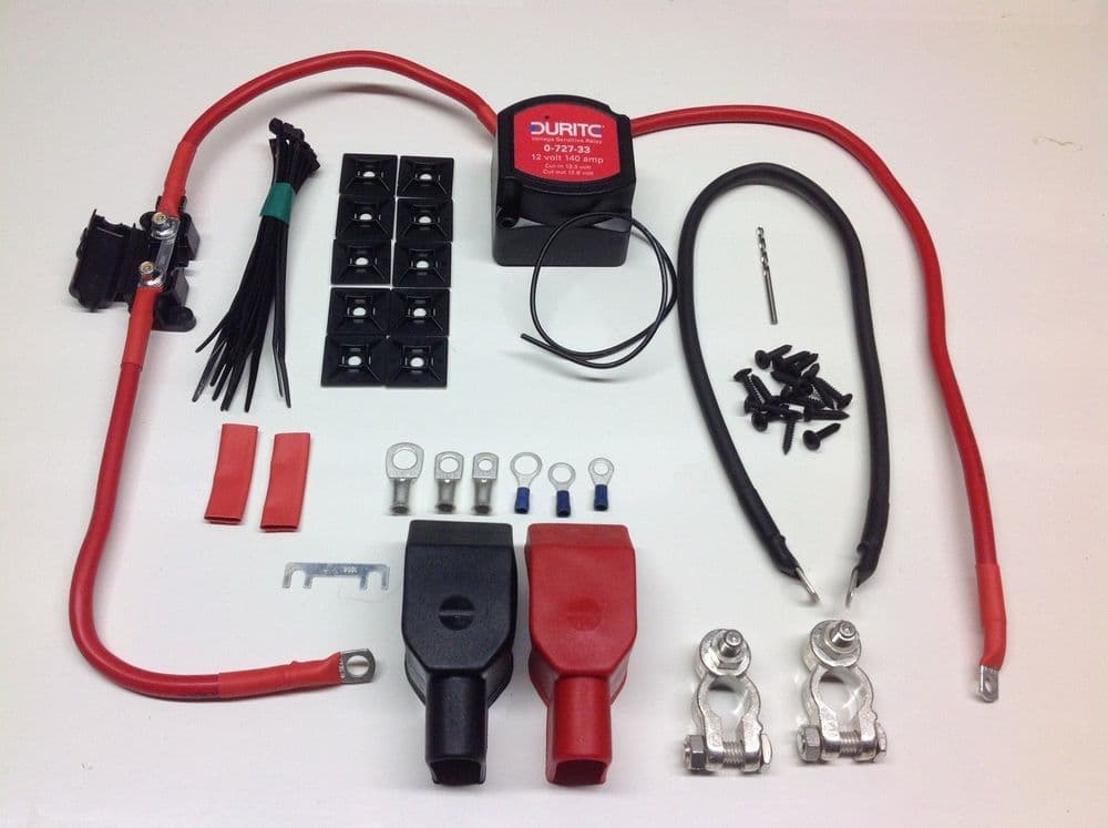 1mtr Split Charge Kit Durite VSR 110a Ready Made Leads