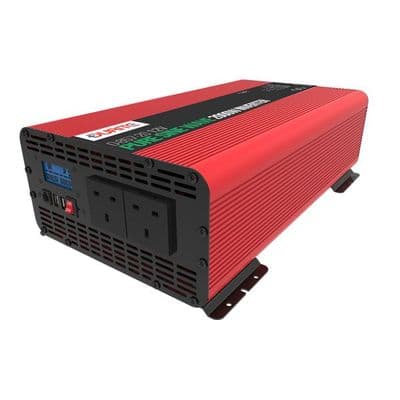 Durite 2000W 12V DC to 230V AC Compact Sine Wave Voltage Inverter 0-857-20