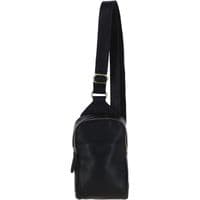 Ashwood Leather Unisex Three Pocket Sling Bag in Black